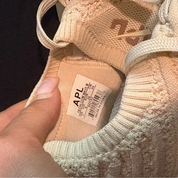 APL Techloom Wave Beige Knit Sneakers - Picture 4 of 4